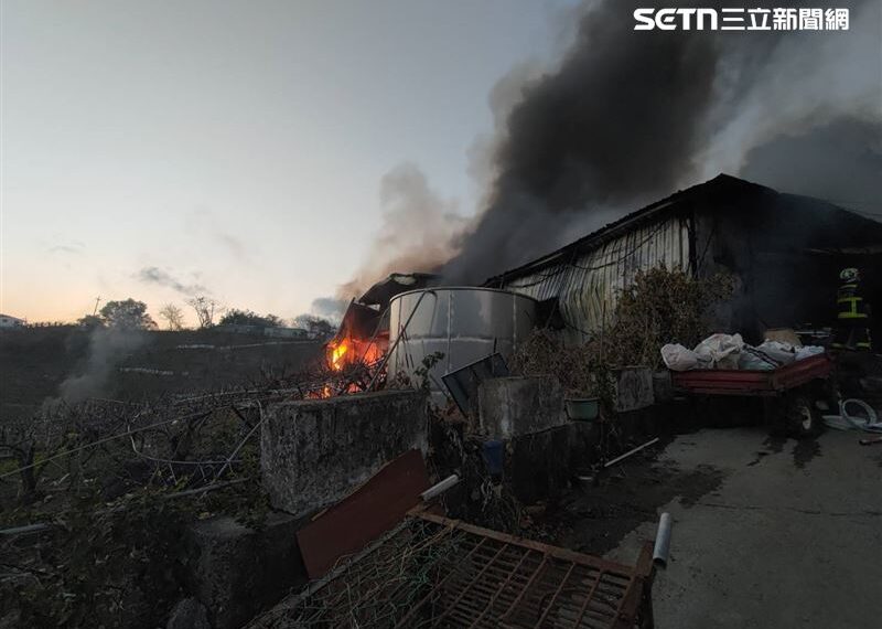 台灣新聞通訊社-剛繳租就來借錢！台中地主兒討嘸錢燒工寮…果農「600萬生財工具」全毀