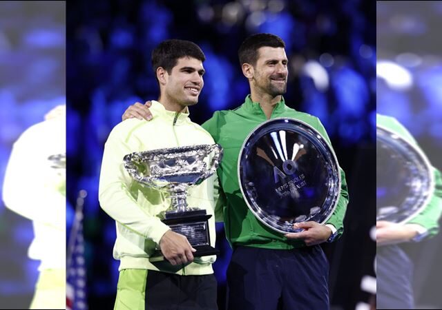 台灣新聞通訊社-澳網／賽會第11冠美夢遭艾卡拉茲拍碎　喬科維奇讚「遇過最強對手之一」