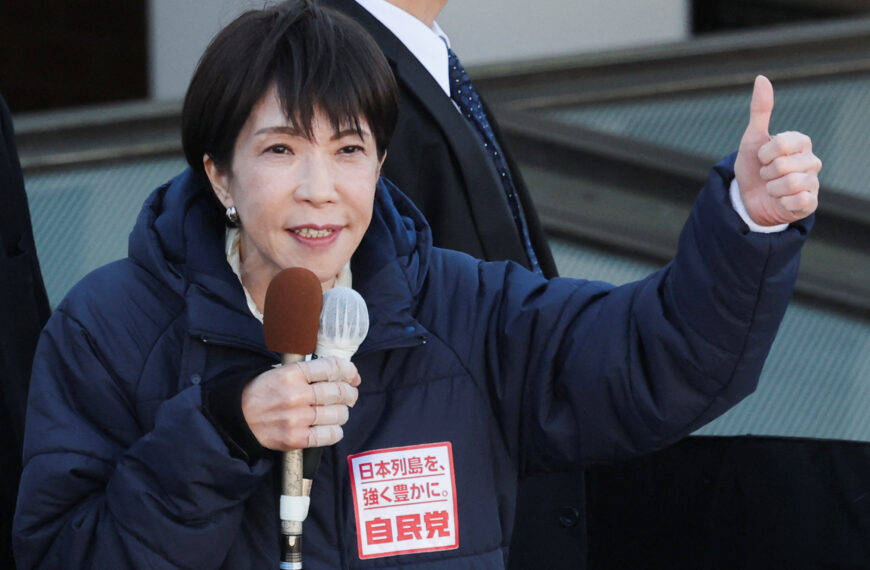 台灣新聞通訊社-高市早苗太強…他指這選區無選舉氣氛 全力為準黑馬站台：有望巨大勝利