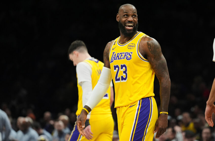 台灣新聞通訊社-NBA/別搶了! 詹姆斯不走了將穿湖人戰袍打完本賽季