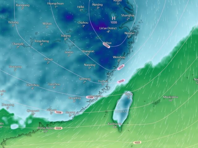 台灣新聞通訊社-周末恐寒流襲台 本周溫度起伏如雲霄飛車 2種地區更嚴寒低溫