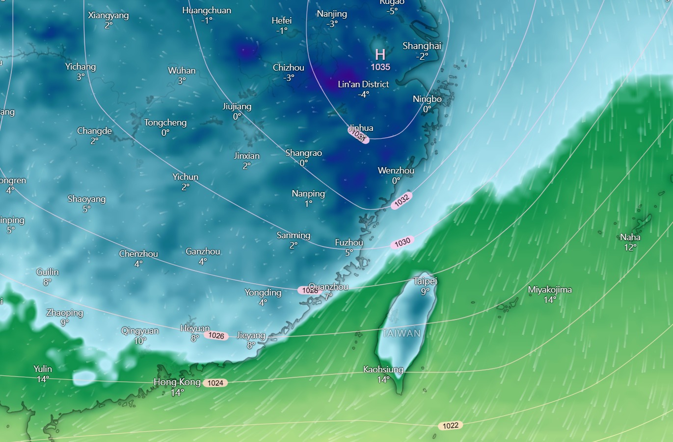 台灣新聞通訊社-周末恐寒流襲台 本周溫度起伏如雲霄飛車 2種地區更嚴寒低溫