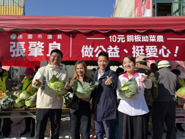 台灣新聞通訊社-小金額大愛心 桃議員10元高麗菜義賣全數捐社會救助金