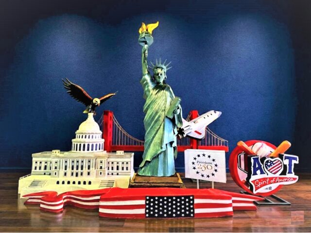 台灣新聞通訊社-不只上海花燈 台北燈節AIT首參展 經典美國意象花博燈區亮點