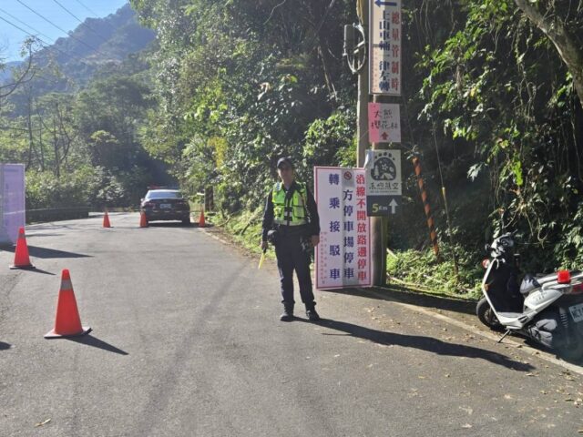 台灣新聞通訊社-春節賞櫻樂天元宮、康誥坑溪恐擠爆 新北警交管疏導措施出爐