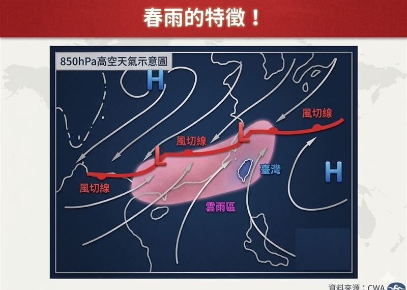 台灣新聞通訊社-春雨鋒面今晚逼近！專家曝「4大特徵」　降雨熱區曝光