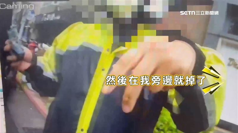 台灣新聞通訊社-台大旁驚見「移動財神爺」 騎士2.21萬元紙鈔「邊騎邊掉」