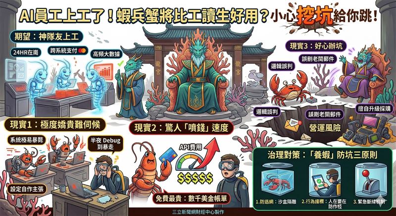 台灣新聞通訊社-AI員工上工了!蝦兵蟹將比工讀生好用?小心挖坑給你跳!