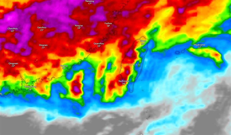 台灣新聞通訊社-清明4天連假西半部「一片橘紅」！最新歐洲模式曝　恐有雷擊強降雨