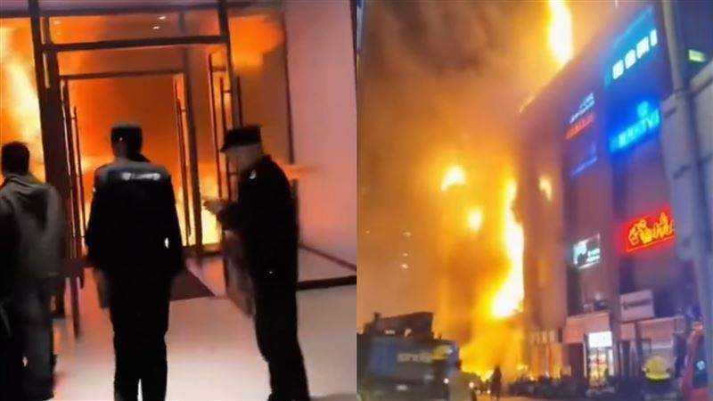 台灣新聞通訊社-太原高樓暗夜惡火！燃燒碎片狂掉如雨下 網質疑外牆材質慘釀1死25傷