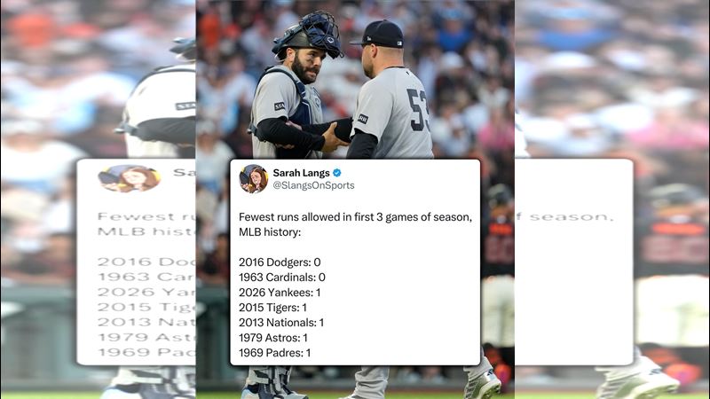 台灣新聞通訊社-MLB/賈吉炸裂砸凹救護車 洋基開季3戰失1分創紀錄!2016年道奇後第1隊