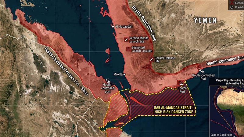 台灣新聞通訊社-葉門叛軍二襲以色列！外媒憂紅海封鎖　再重創全球經濟