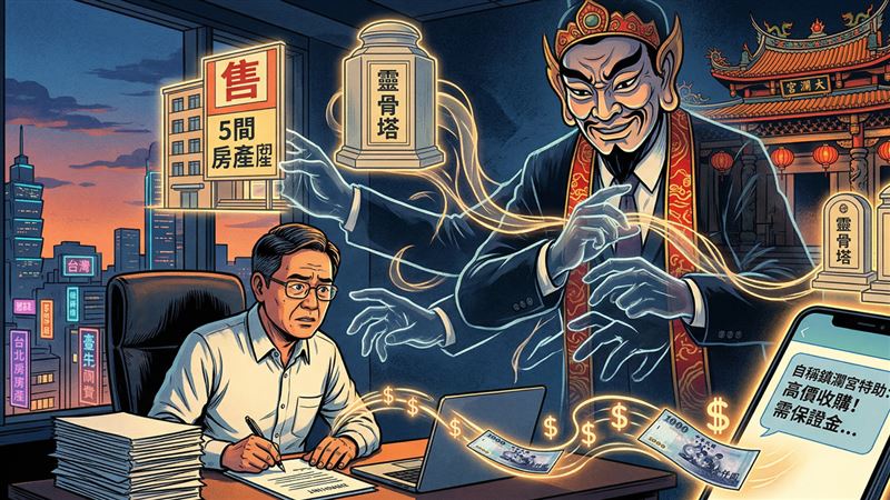 台灣新聞通訊社-媽祖也敢騙！神棍冒充鎮瀾宮特助「狠割韭菜」　北部男噴5房、4千萬慘哭