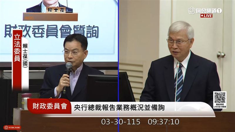 台灣新聞通訊社-台股跌很正常？楊金龍對決賴士葆　「4字訣」洩天機