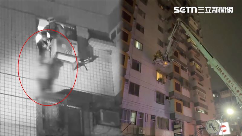 台灣新聞通訊社-驚悚畫面曝！台中10歲童「夾娃娃式掛5樓」…媽洗完澡找嘸囝仔崩潰