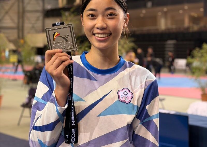 台灣新聞通訊社-台灣之光!「國民女友」羅嘉翎擺脫傷勢陰霾 跆拳道公開賽喜摘銀