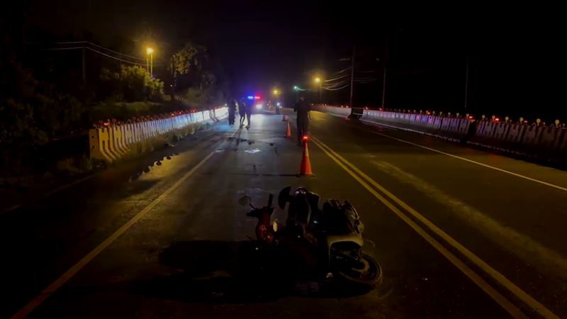 台灣新聞通訊社-台9線意外事故!男騎士不慎撞野狗噴飛 狗當場死亡、騎士昏迷命危