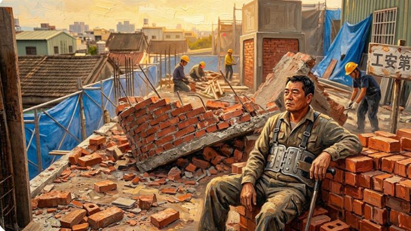 台灣新聞通訊社-磚砌水塔塌了！工人慘遭「活埋」脊椎錯位崩潰失能　3姊妹要代父賠百萬