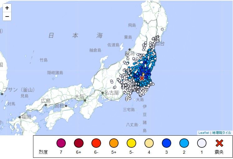 台灣新聞通訊社-快訊／日本警報大響！關東驚傳「5.0地震」最大震度5弱　東京狂搖