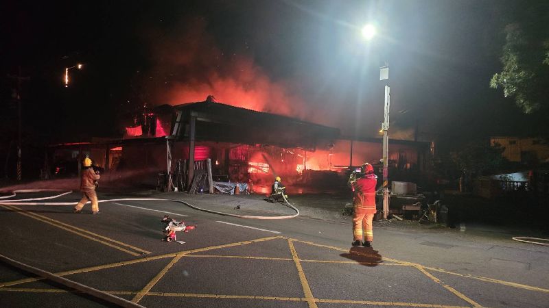 台灣新聞通訊社-宜蘭五結鄉鐵工廠火警伴隨爆炸聲　幸無人受困