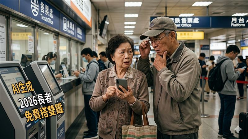 台灣新聞通訊社-網瘋傳長者搭雙鐵「5大免費特權」攏假　交通部怒揭AI內幕：影片別再傳