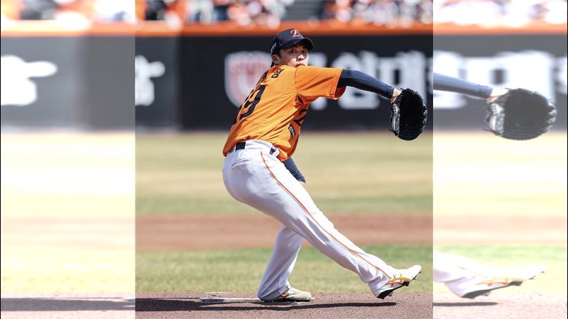 台灣新聞通訊社-韓職/王彥程6.2局0責失封鎖斗山熊 隊友火力超支援!本季第2勝入袋