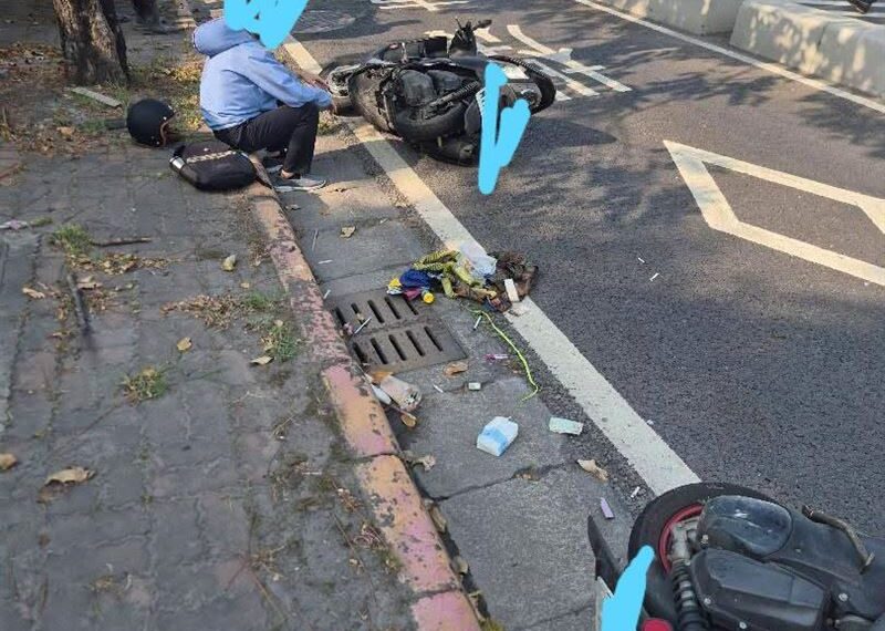 台灣新聞通訊社-高雄5機車連環摔!27歲爸頭重創「昏迷」家屬淚求真相:孩子在等他回家