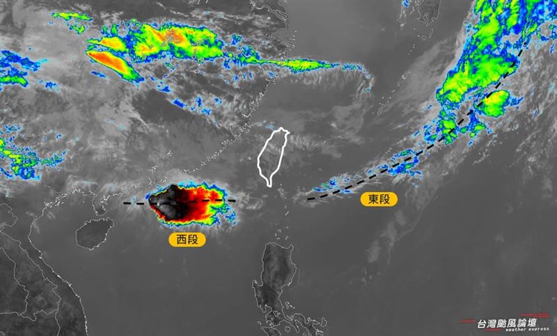 台灣新聞通訊社-雨停了別鬆懈！鋒面斷成兩段停滯南海　鄭明典：這雲系最容易致災