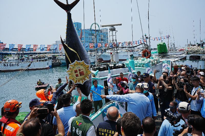 台灣新聞通訊社-琉球籍漁船通報捕獲屏東「第一鮪」 4/6返港驗魚