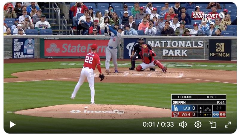 台灣新聞通訊社-MLB／第2轟出爐！大谷翔平掃超大號全壘打　連40場上壘追平鈴木一朗