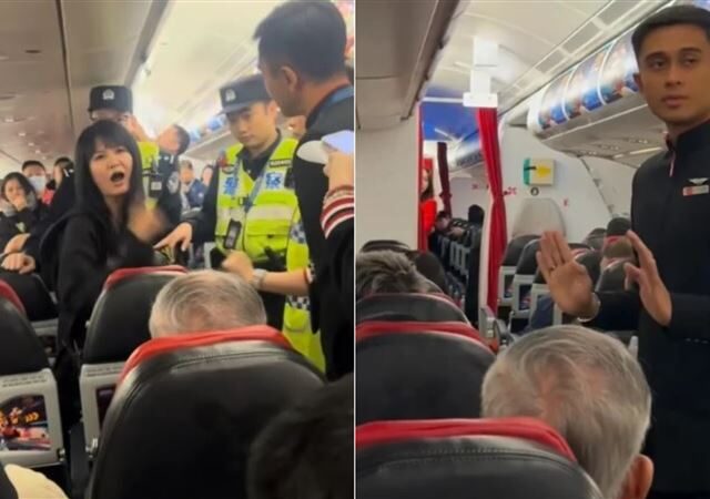 台灣新聞通訊社-中國女鬧機嗆「國際航班不說中文」被押走！陸網挺：做中國人生意說中文