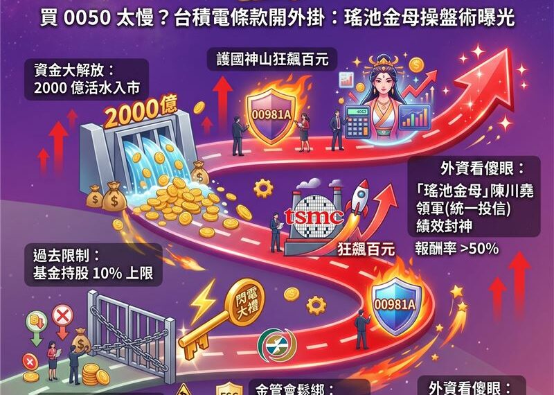 台灣新聞通訊社-買0050太慢了？金管會「台積電條款」大開外掛　神祕瑤池金母操盤術曝光