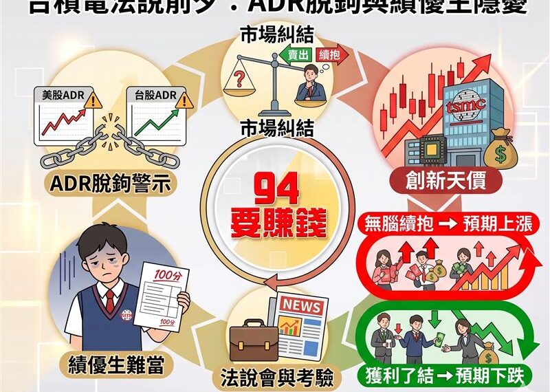 台灣新聞通訊社-護國神山衝2100元新天價！法說前夕該跑嗎？分析師曝ADR脫鉤隱憂