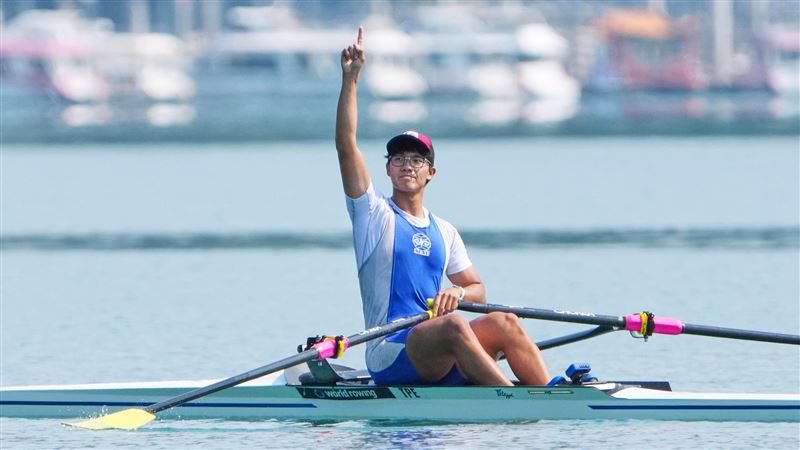 台灣新聞通訊社-全大運／划船驚天逆轉　林子宸大學最終戰克服心魔！勇奪單人雙槳4連霸