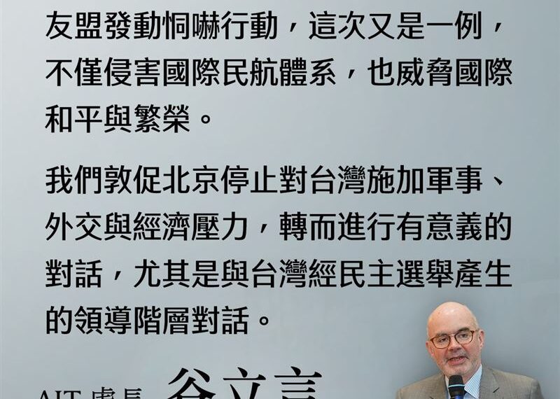 台灣新聞通訊社-中國蠻橫阻撓賴清德出訪非洲！谷立言重話抨擊：北京恫嚇威脅台灣又一例