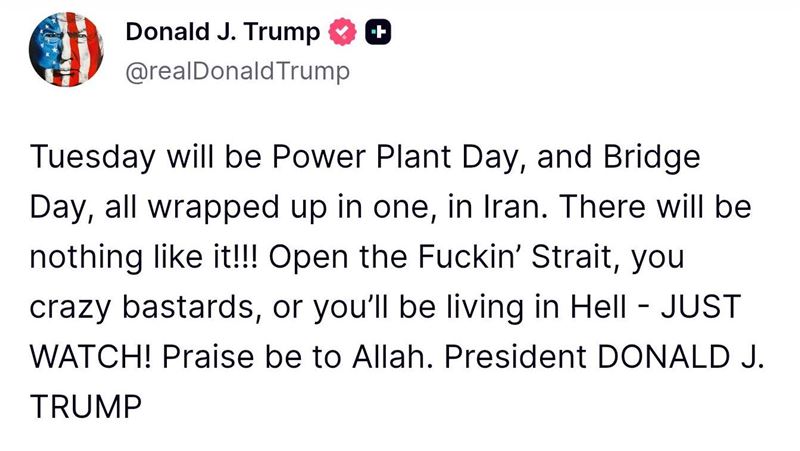 台灣新聞通訊社-川普喊炸毀發電廠!伊朗官員號召青年「組成人牆」保護