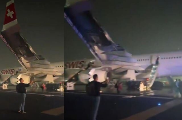 台灣新聞通訊社-空中驚魂！瑞航起飛「引擎噴火」急停跑道　乘客跳滑梯逃生釀6傷