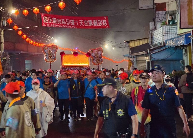 台灣新聞通訊社-大甲媽回鑾返抵台中　警部署重兵嚴防滋事