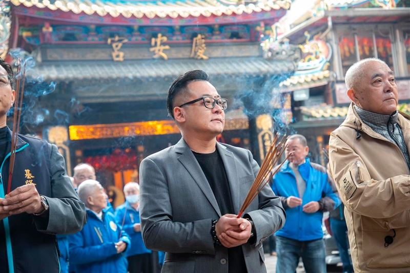 台灣新聞通訊社-【2026綠點將3】拋「生活市長」三箭 童子瑋:謝國樑是我最大支持者