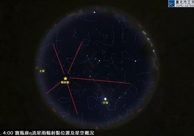 台灣新聞通訊社-哈雷彗星禮物！寶瓶座η流星雨5/5登場　極大期流星時間曝