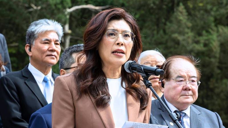 台灣新聞通訊社-鄭麗文中山陵演講數度哽咽　前藍委喊令人動容：她講得特別好