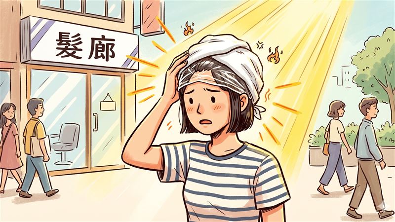 台灣新聞通訊社-染髮變火燒頭！女學生包保鮮膜外出用餐「頭皮灼傷」　一口氣求償4366萬