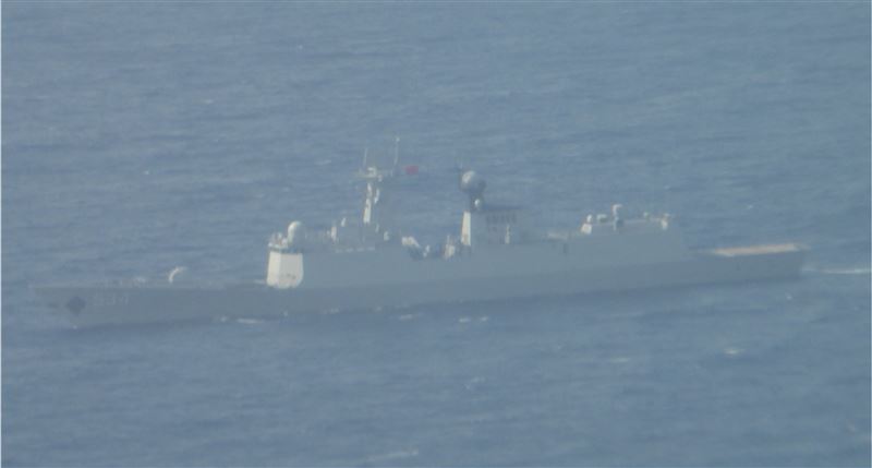 台灣新聞通訊社-不只共機來亂！中共驅逐艦、護衛艦今進入澎湖海域「監控畫面曝光了」