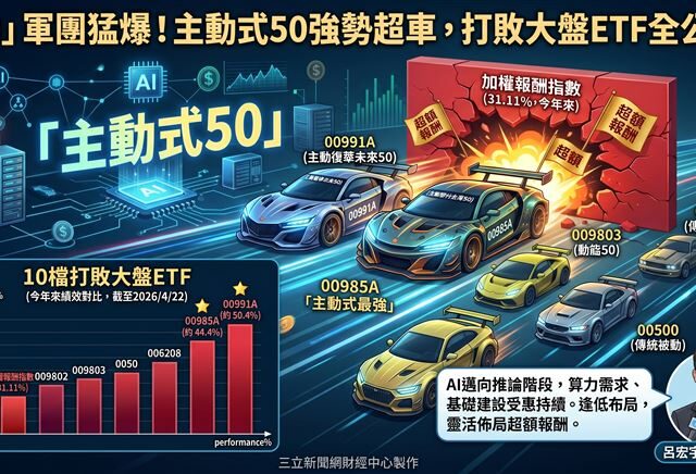 台灣新聞通訊社-熱門ETF／0050起的頭！「50」軍團真的猛　10檔打敗大盤ETF現身