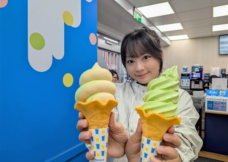 台灣新聞通訊社-全家開吃「山葵風味」霜淇淋　萊爾富抽百張泰國來回機票