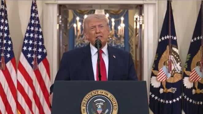 台灣新聞通訊社-開戰為回應「伊朗近半世紀暴力」！川普再嗆：絕不容忍恐怖份子擁核武