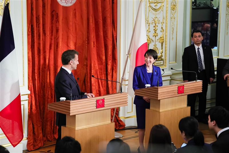 台灣新聞通訊社-日法領袖會談聯合聲明曝光　強調台海和平穩定重要性、和平解決兩岸問題