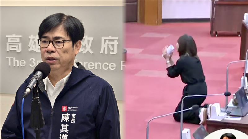 台灣新聞通訊社-才下跪陳其邁…遭嗆「別幫建商違法關說」！議員變臉提告：抹殺清譽