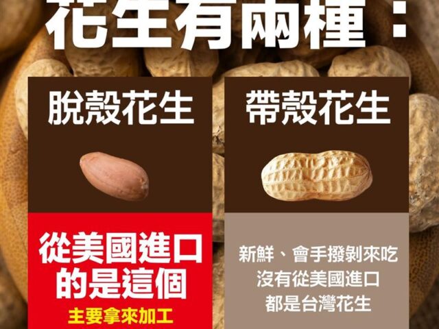 台灣新聞通訊社-進口、本土花生到底差在哪？4圖卡一看秒懂　綠營籲：別信雲林張家的話