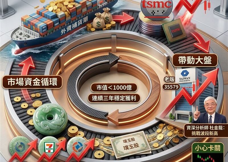 台灣新聞通訊社-外資補貨潮來了！台積電領軍漲回2千　杜金龍點名「璞玉股」補漲開跑